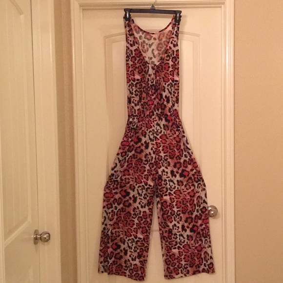 red white and black jumpsuit